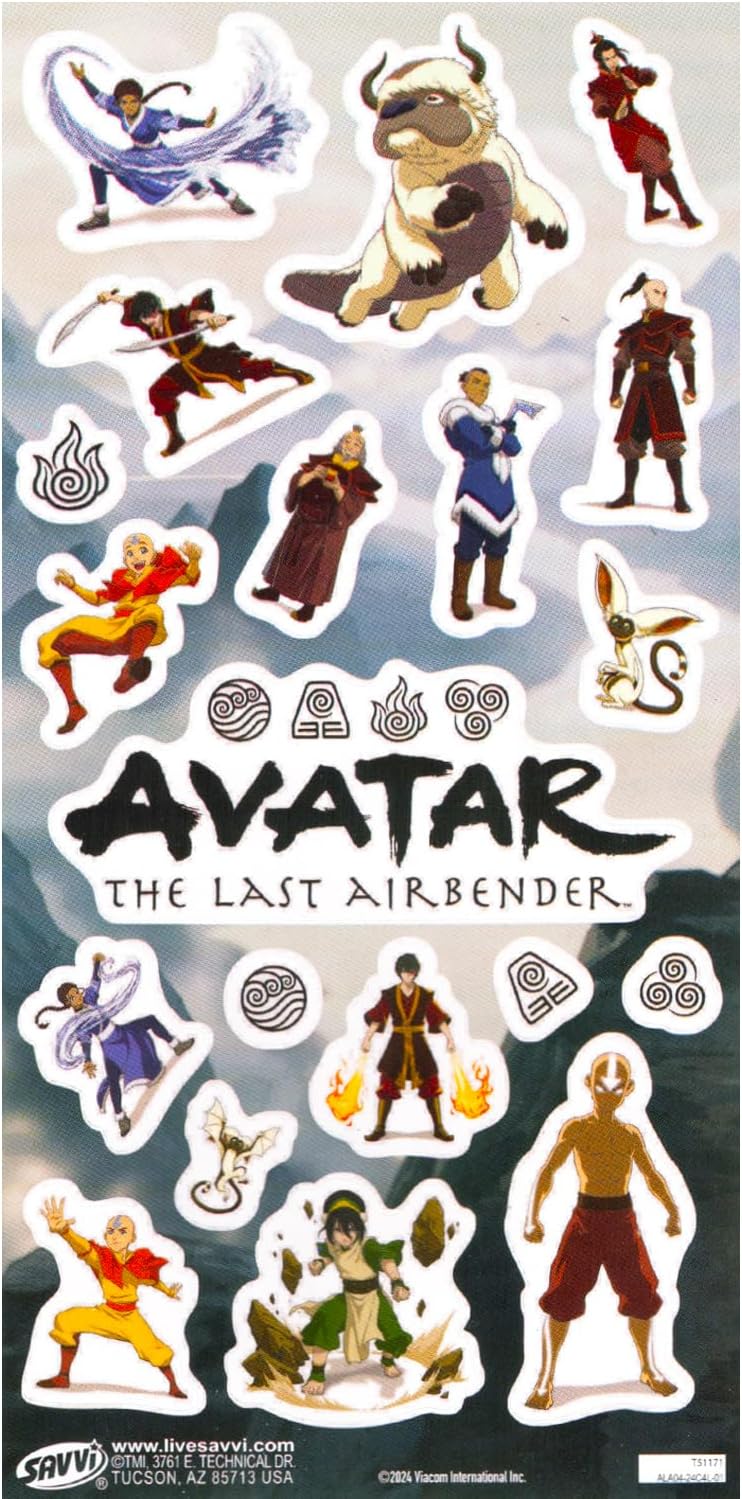 Nickelodeon Avatar: The Last Airbender Collectible Figure Set - Bundle of 3 Avatar Figures: Katara, Toph, Zuko Plus Stickers | 7" Avatar The Last Airbender Toys