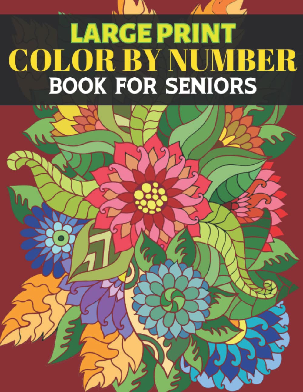Large Print Color By Number Book For Seniors Large Print
