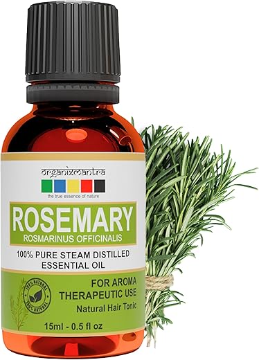 Organix Mantra Rosemary Oil | Improves Hair Growth, Strengthens Hair & Balances Scalp | Moisturizes Skin & Nourishes | Rosemary Oil 15ML