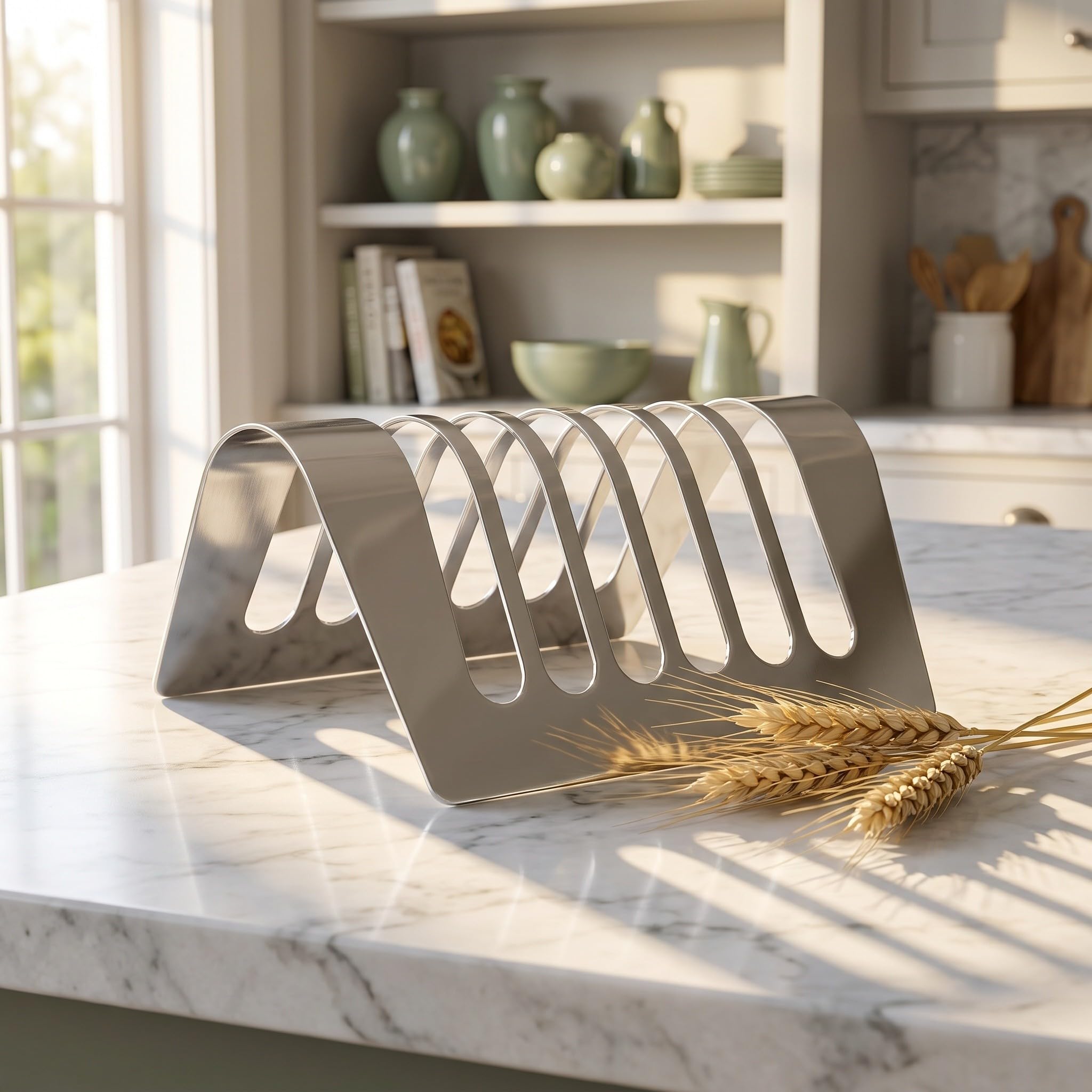 INOOMP 2 Griglie per Toast in Acciaio Inox, Porta Sandwich a 5 Scomparti