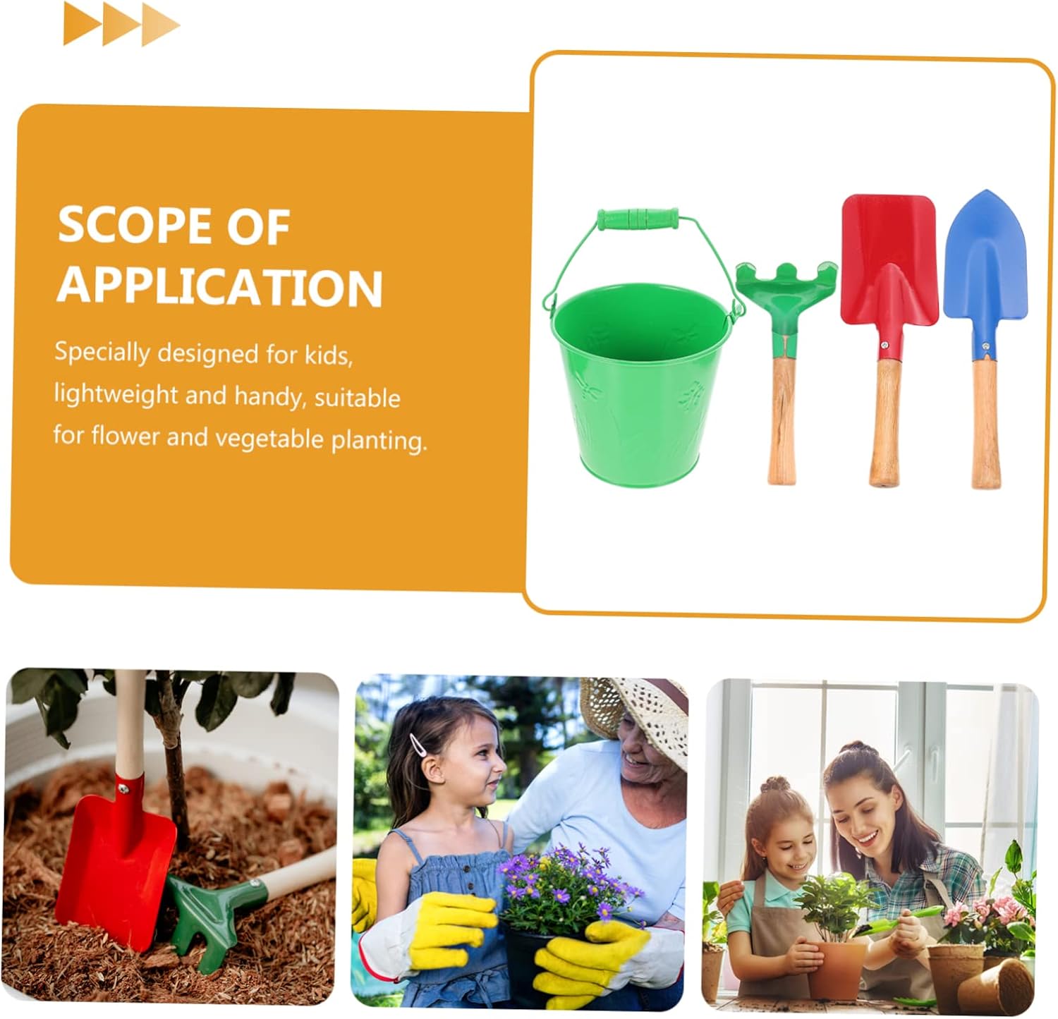 BESPORTBLE 1Set Portable Gardening Tools for Shovel and Bucket Playset Friendly Design for Outdoor Fun Encourages Gardening Interest and Creativity