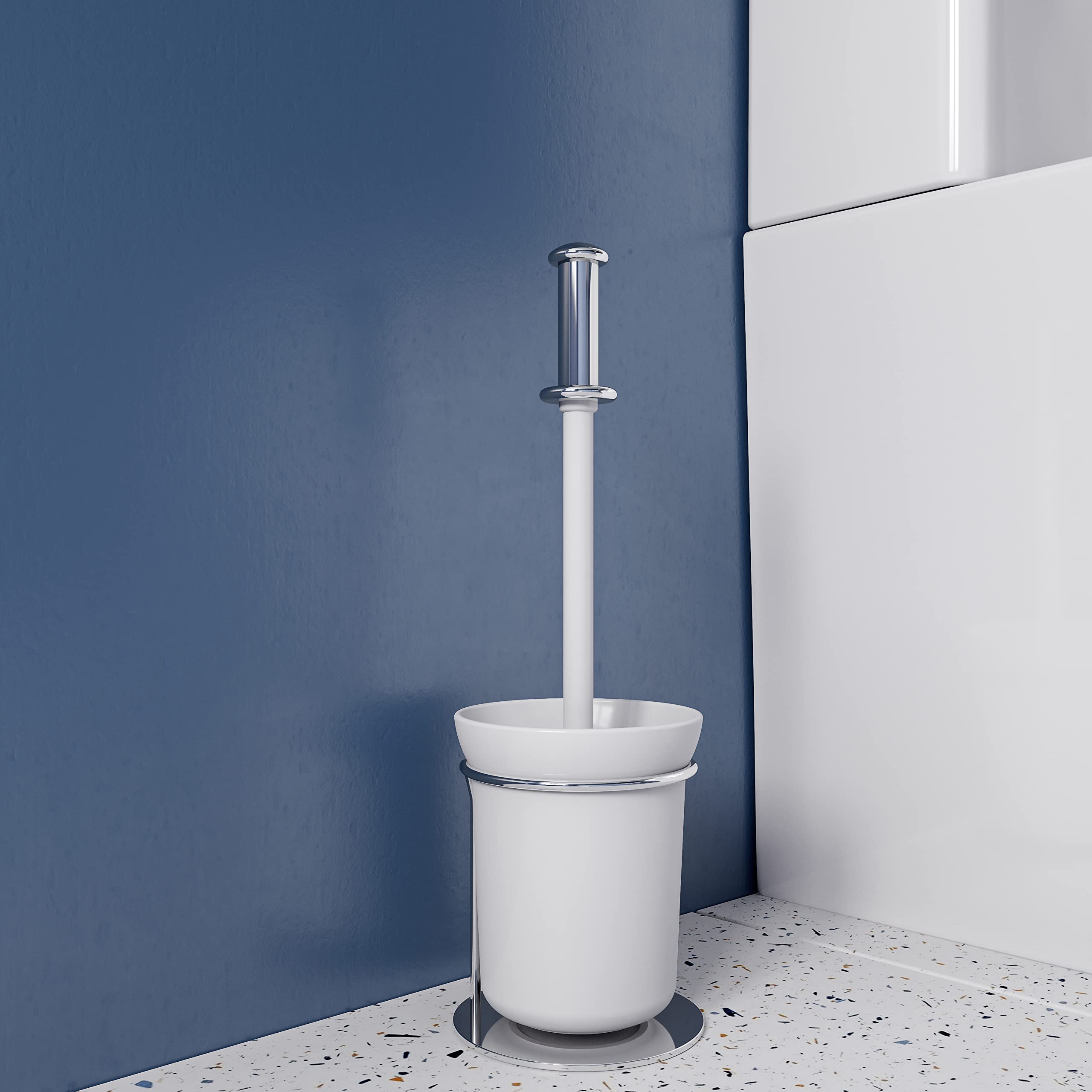 Croydex Flexi-Fix Grosvenor WC-Bürste, Chrom
