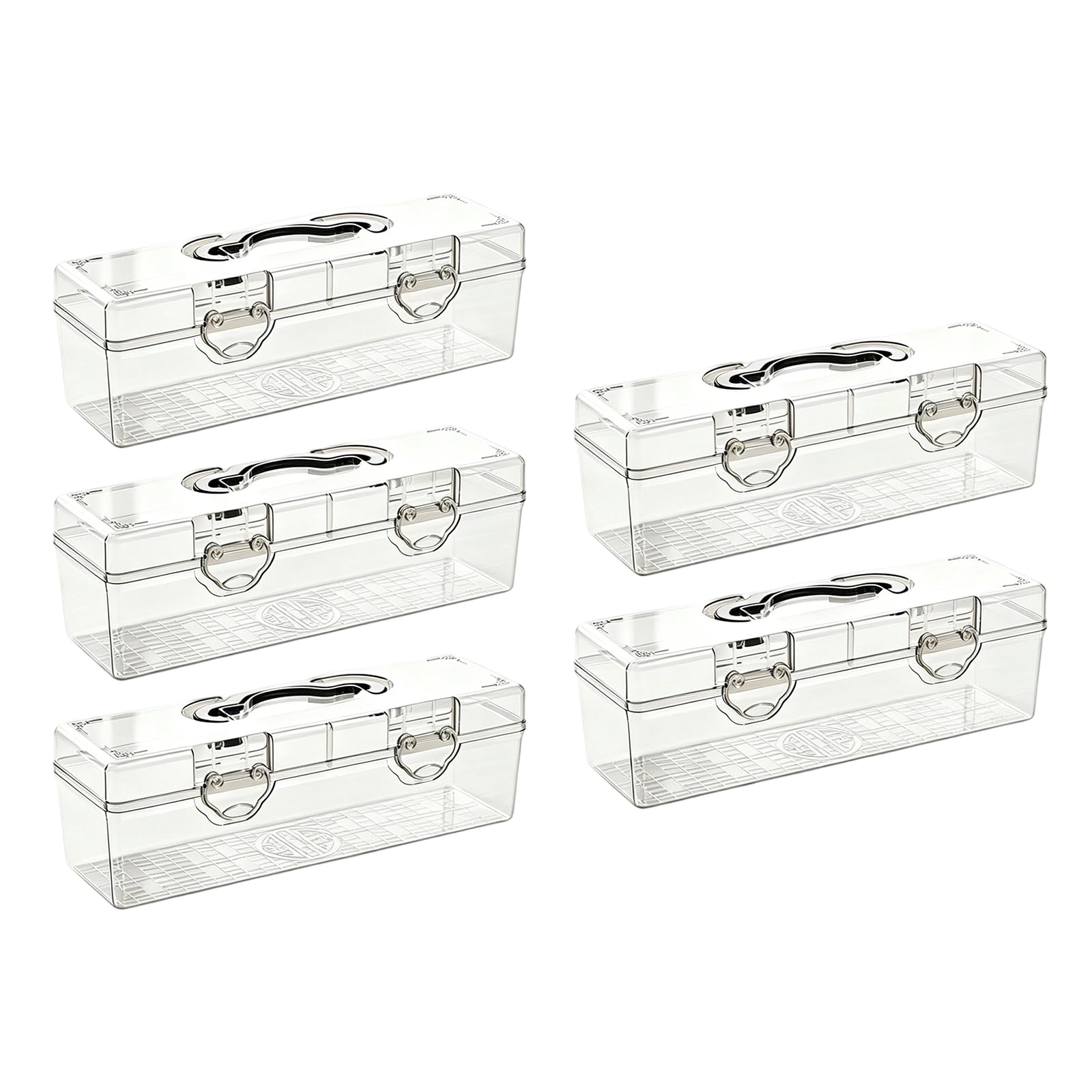 Modern Transparent Stationery Organizers Storage with Spacious Compartments for Artists Drawing Craft Materials Art Materials Organizers Container for Painting Art Supply Planner with Handle Storage