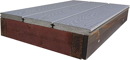 Miniatura 2 de Escalón intermedio al aire libre (fabricado en los Estados Unidos) (gris 48 pulgadas de largo) Gris,Madera de