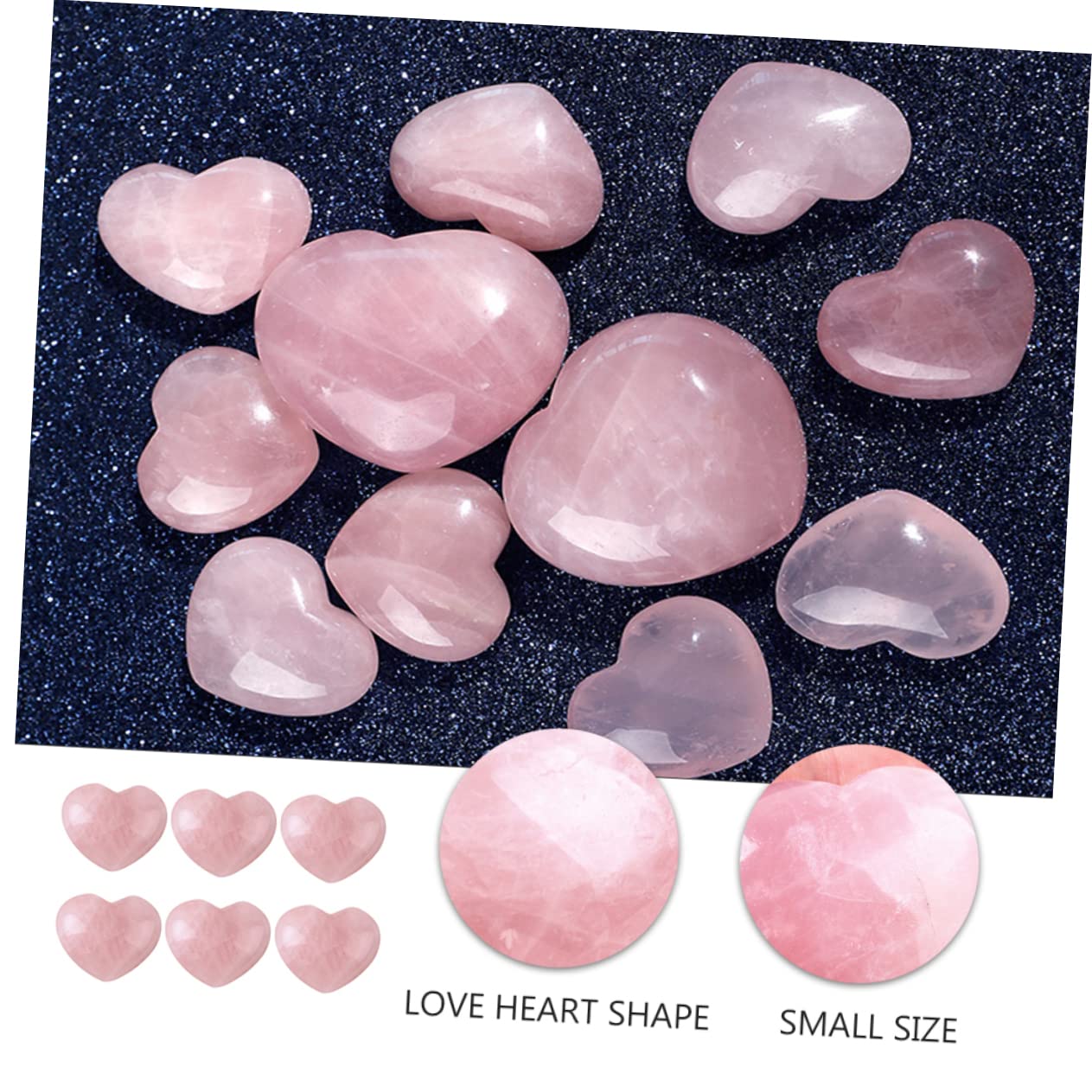 Ipetboom 18pezzi Pietre Cuore Naturali Per Bilanciamento Chakra Decorazioni Cristallo Per Guarigione e Per e Occasioni Speciali