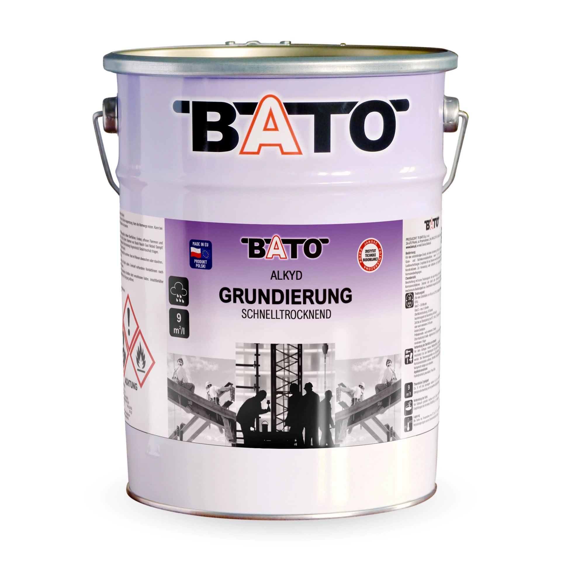 ALKYD-GRUNDIERUNG, SCHNELLTROCKNEND, ORANGE RAL 2002 A, 5 L