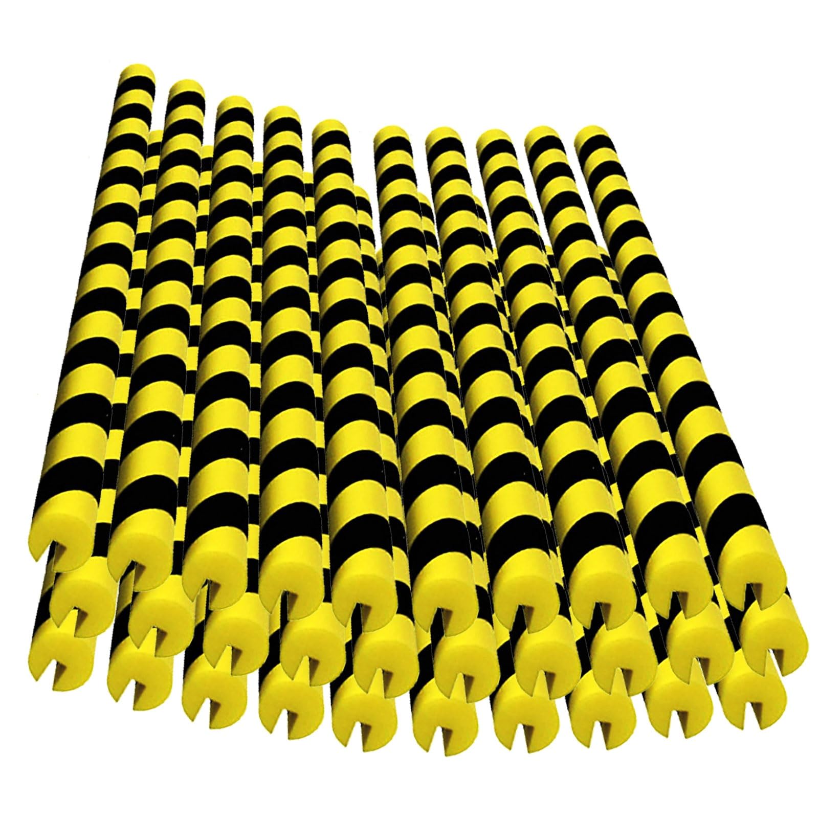 39 Pollici Black Yellow Foam Corner Guards, High Vis Self Adhesive L Shaped Bumpers per la Protezione del Bordo della Scala della Parete, Morbido Poliuretano Peel Stick Garage Strisce di Sicurezza 10