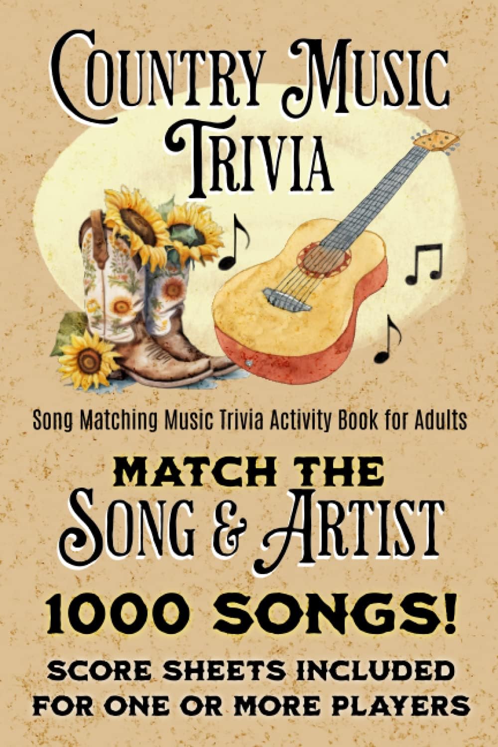 Country Music Trivia: Song Matching Music Trivia Activity Book for Adults