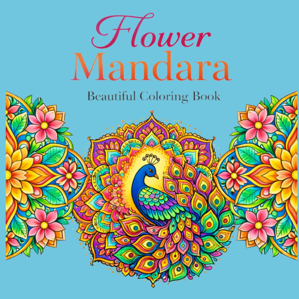 Flower Mandala: Adult Coloring Book