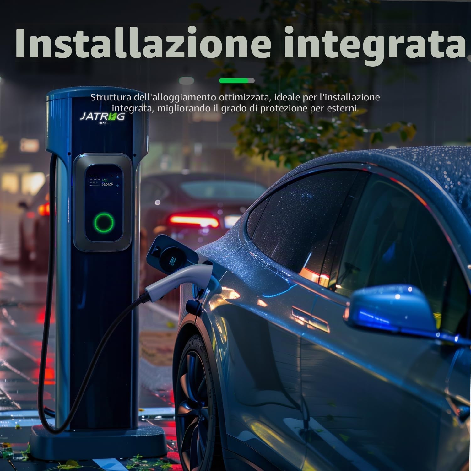 S1 - Terminale di Ricarica per Veicolo Elettrico 7kW 8M 32A Monofase wifi-APP Stazione di Ricarica Tipo 2 IEC 62196-2 - Caricatore Rapido EV Wallbox 230V