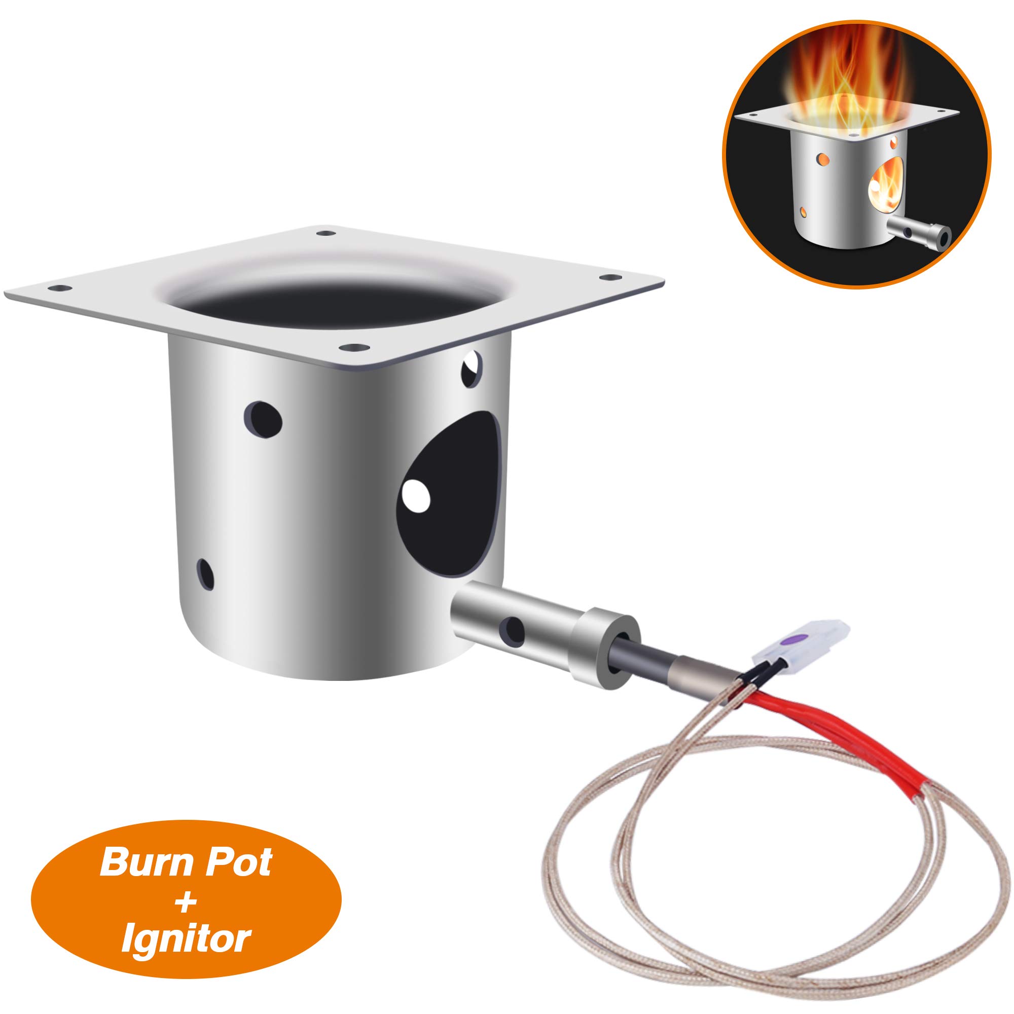 Buy Factory Replacement Parts Fire Burn Pot+Hot Rod Ignitor Kit