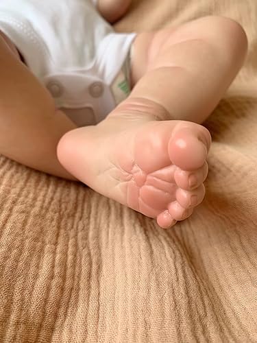 Miniatura 4 de iCradle Muñeca bebé realista Reborn de 19 pulgadas y 18.9in de cuerpo completo de silicona de aspecto realista, juguete hecho a mano para niños a