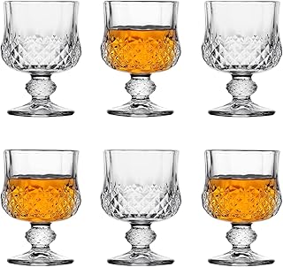 【morning place】 ヨーロピアン テイスト ショット グラス 6個セット とてもかわいいショットグラス クラシックスタイル プレゼント ギフト テキーラ エスプレッソ パーティ に (タイプC)