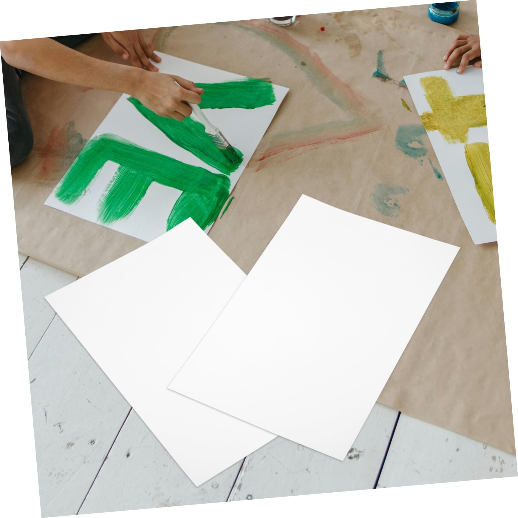 Papier Cartonné A3 220g/m² Blanc, Lot de 50 Feuilles