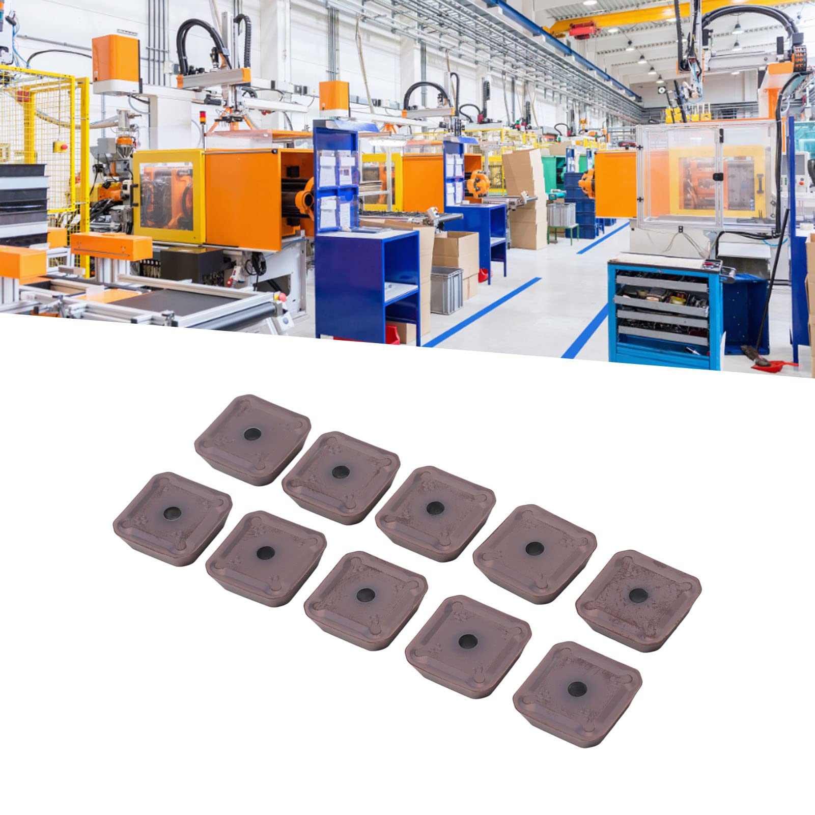 10 Sztuk CNC Cementowane Płytki Tokarskie, Wkładki Ostrzy Narzędzi CNC, Narzędzia CNC Ostrza z Węglików Spiekanych, Wkładki Wykańczające z Plastikowym Pudełkiem do Toczenia