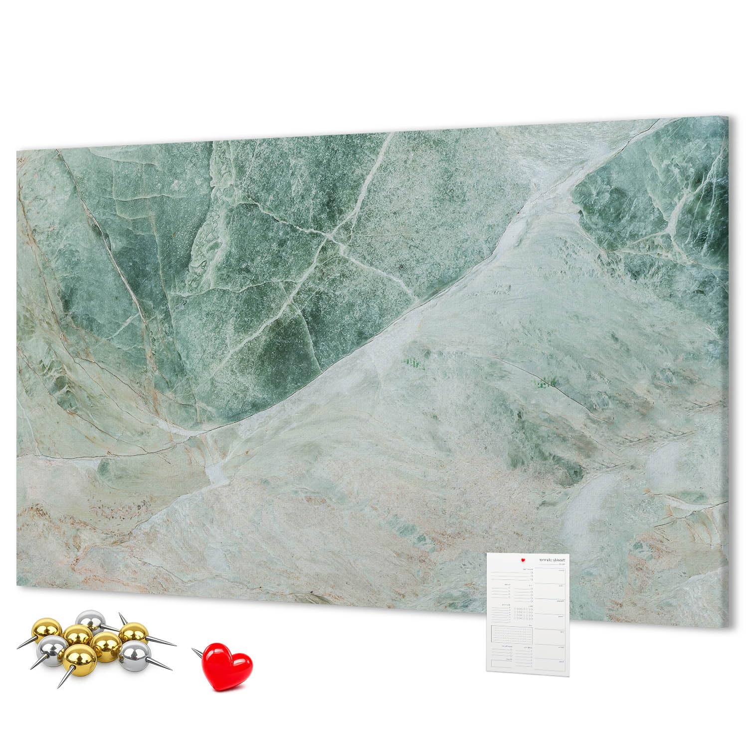 Tablero de corcho con estampado 140x100 cm | Superficie de mármol