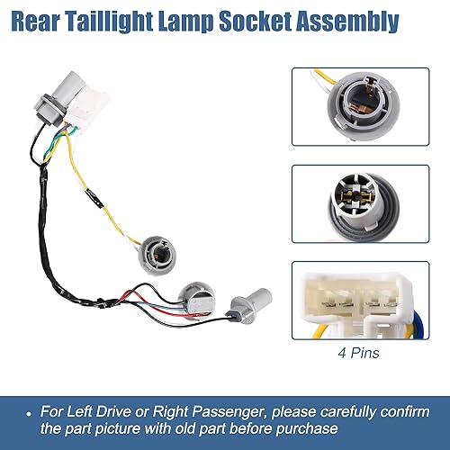 Miniatura 10 de X AUTOHAUX Soporte de lámpara trasera y arnés de cableado 92450-3Q000 para Hyundai Sonata Sedan 2.0L 2.4L 2011-2014 lámpara trasera de luz trasera
