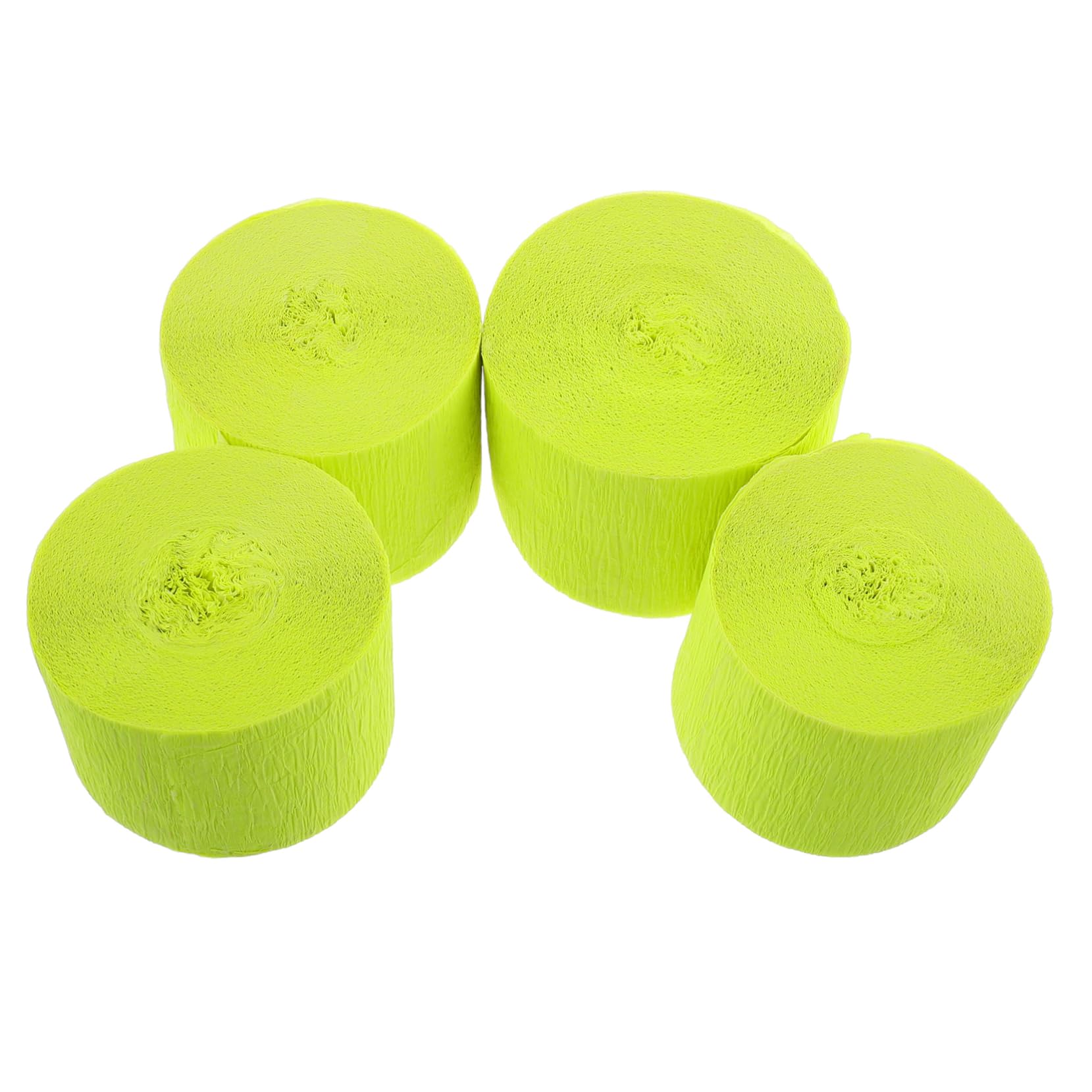 HOMSFOU 4pcs Colorful Crepe Paper Streamers DIY Party Decorations Birthday Wedding Store Decor Flashing Tissue Paper