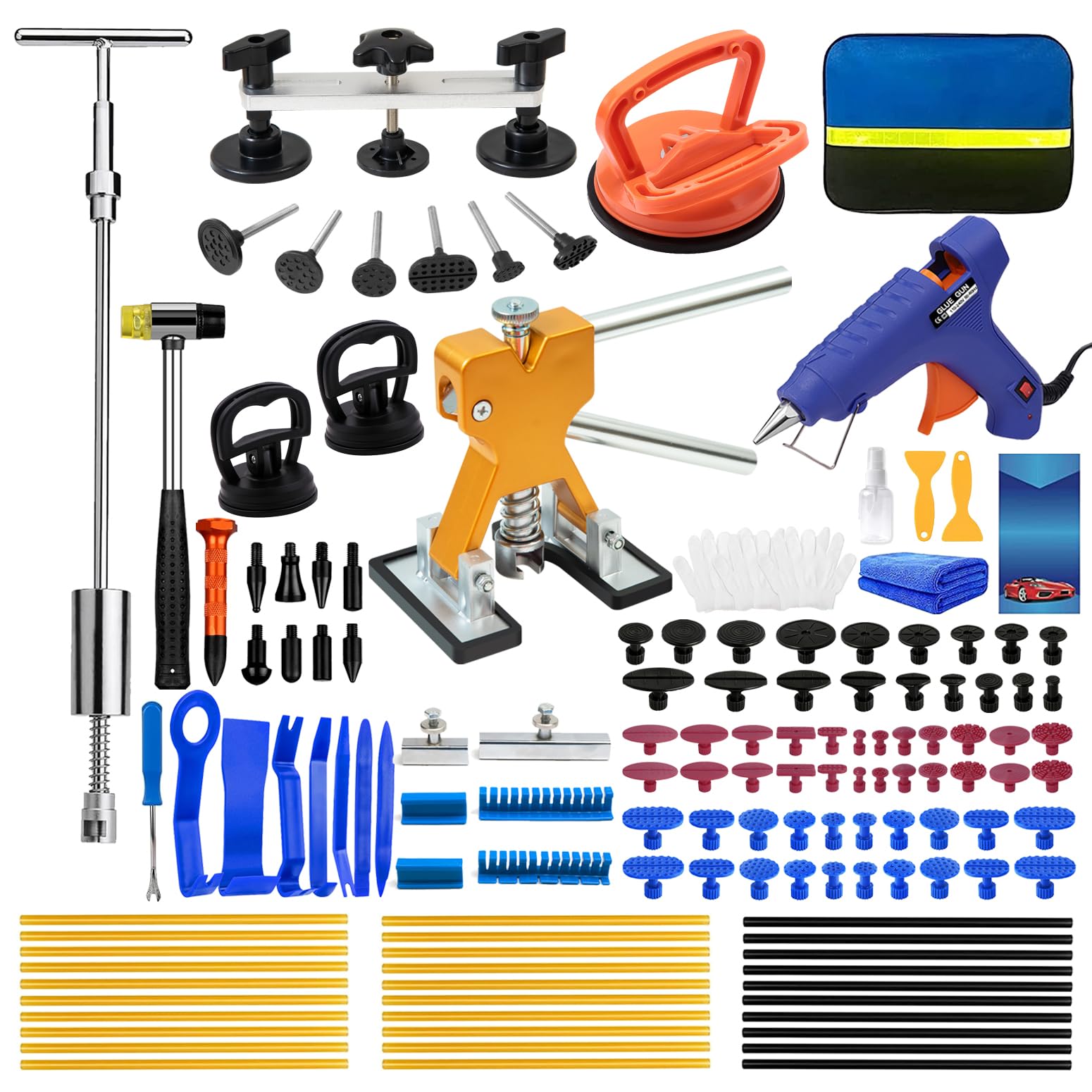 Paintless Dent Repair Kit Professional Auto Body Puller Tool-139 Pcs