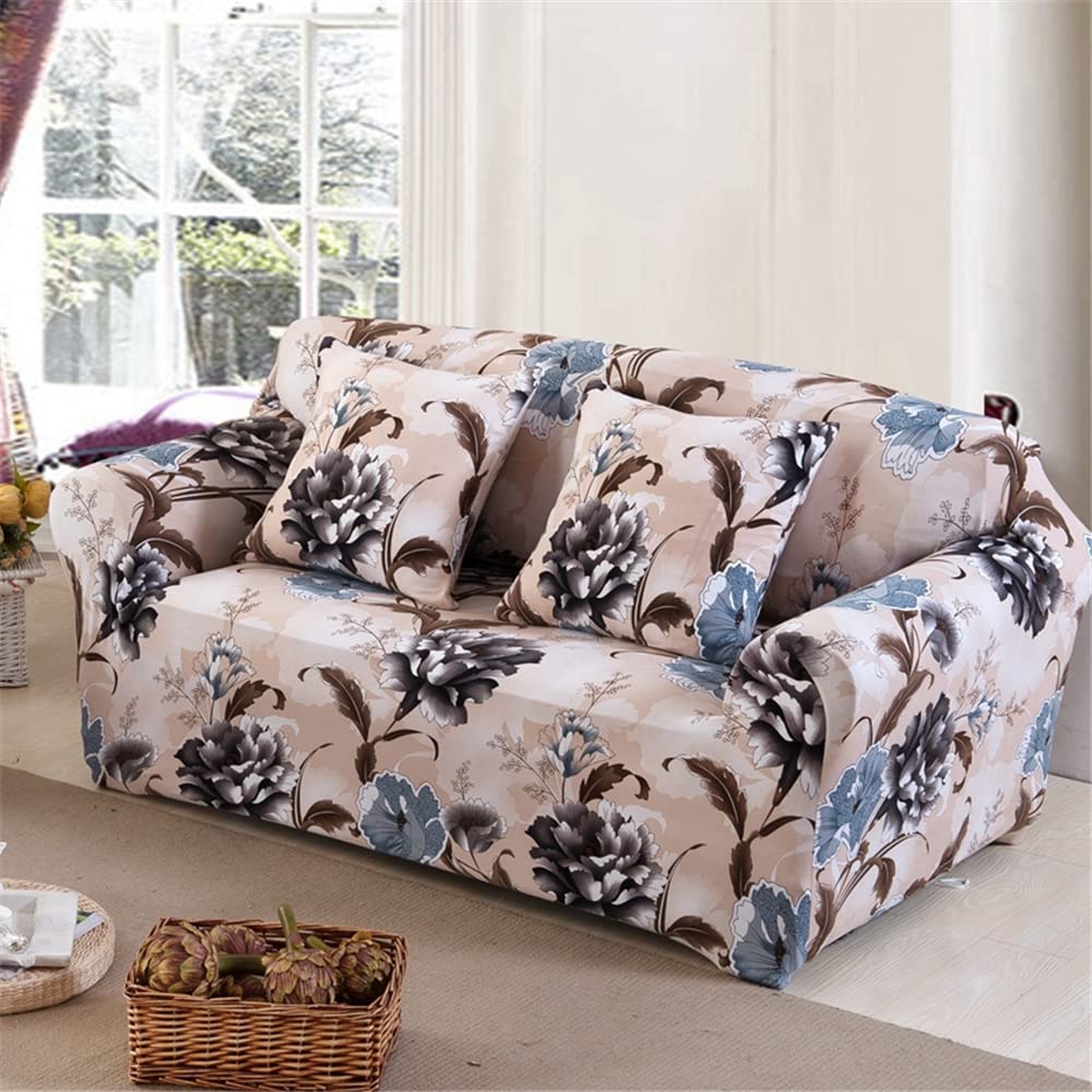 Morbuy Copridivano Classico Copridivano Elasticizzato Fodera Copridivani Universale per Divano con Corda Fissa Sofa Protettore Copertura Divano Antiscivolo (2 posti,Coda di Fenice