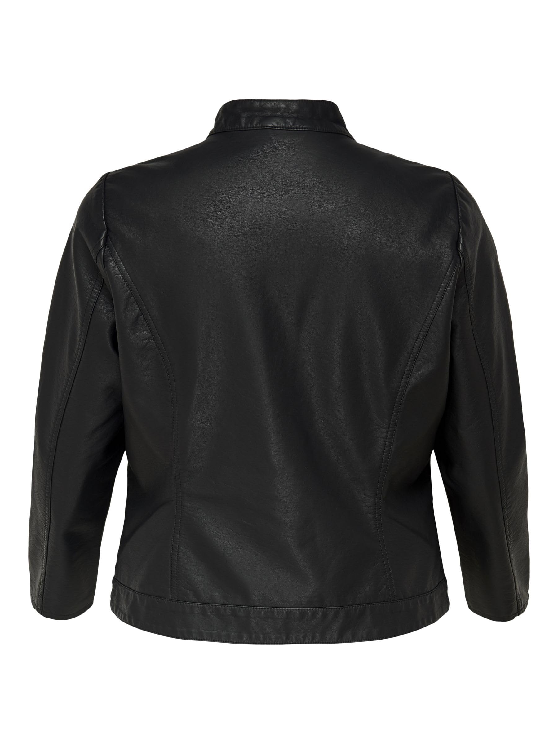 ONLY Carmakoma Carrobber - Chaqueta de piel sintética para mujer, Negro, 44
