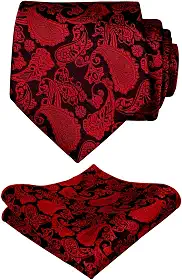 Conjunto de gravata floral casual com gravata Paisley
