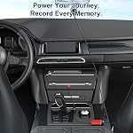 J&D USB A to 12V Cigarette Lighter Adapter Cable, 18W USB A DC 12V Car Socket Converter for Dash Cam, GPS, Driving Recorder, Supports Voltage Display, Durable Red Cord, 1 Feet/ 0.3 Meter