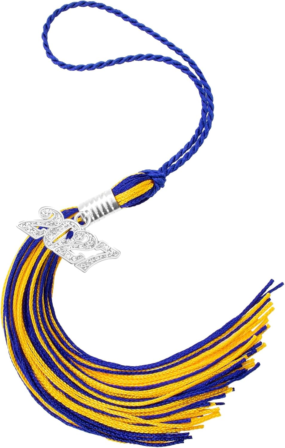 2026 Tassel Graduation, Blue White Graduation Tassel, Graduations Cap Tassels, 2026 Tassels with 2026 Year Silver Charms for Grad Cap Accessories Graduations Decorations for Graduate Hat Ceremonies