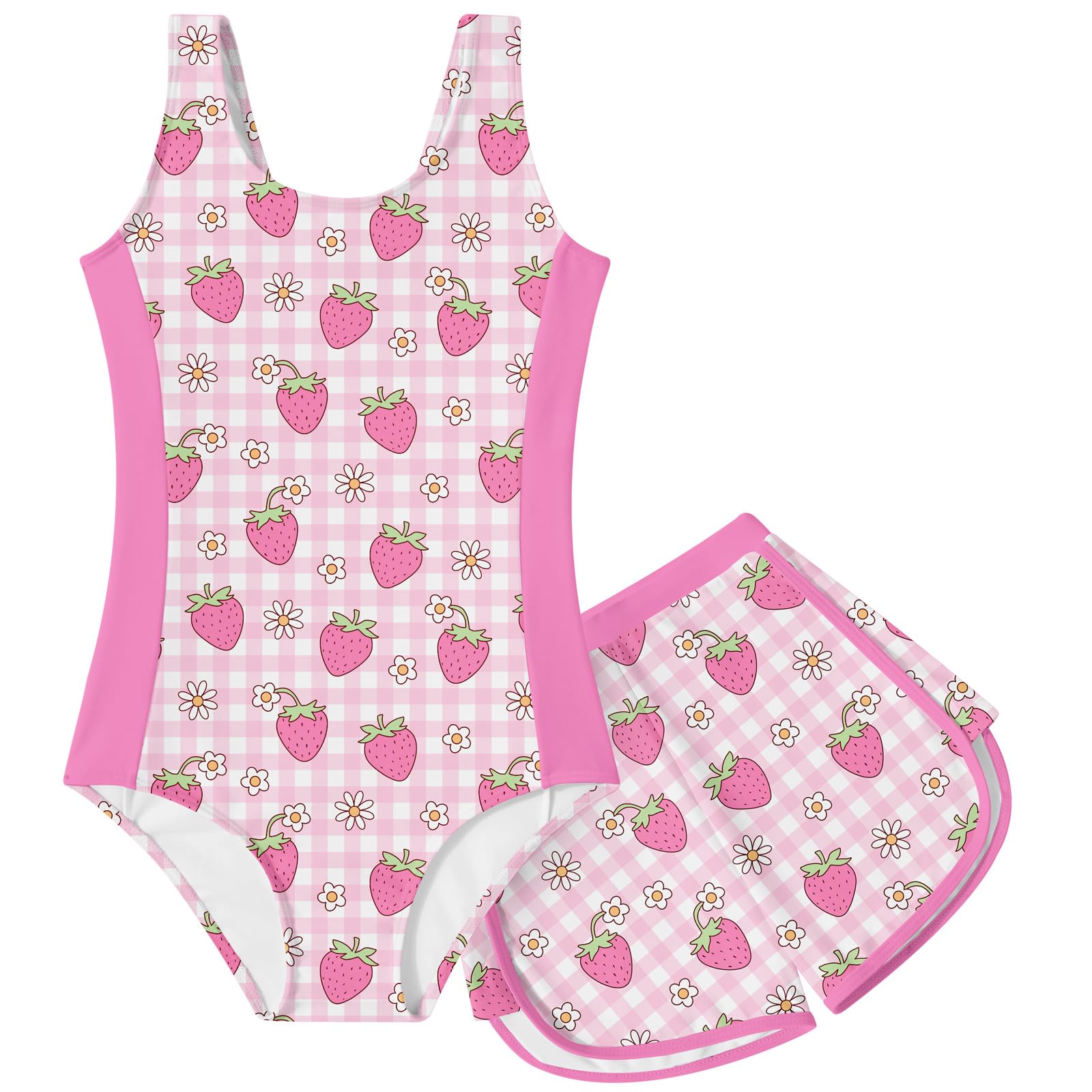 TUONROAD Toddler Girls One Piece Swimsuit Bathing Suit with Short for 3-9