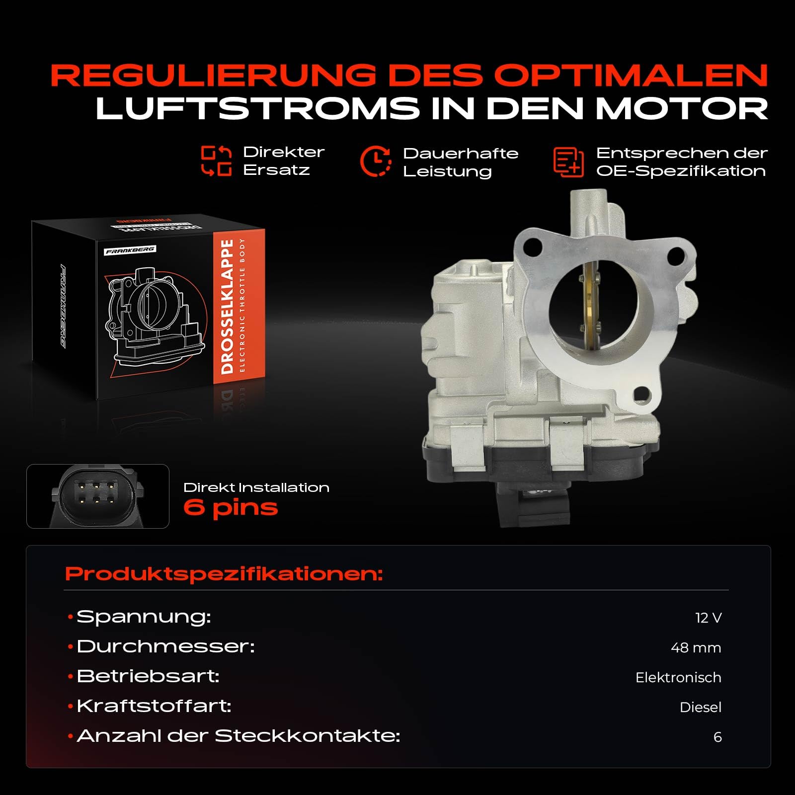 Frankberg Drosselklappenstutzen Kompatibel mit 159 939 159 Sportwagon 939 Croma 194 Croma Kasten/Kombi 194 Grande Punto 199 Sedici 189 Astra H A04 Replace# 93178706