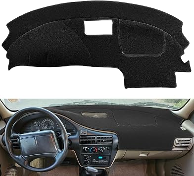 Dashboard Cover Dash Cover Mat Pad Carpet Custom Fit for Chevy Chevrolet Cavalier 1995-2005 Black Y46