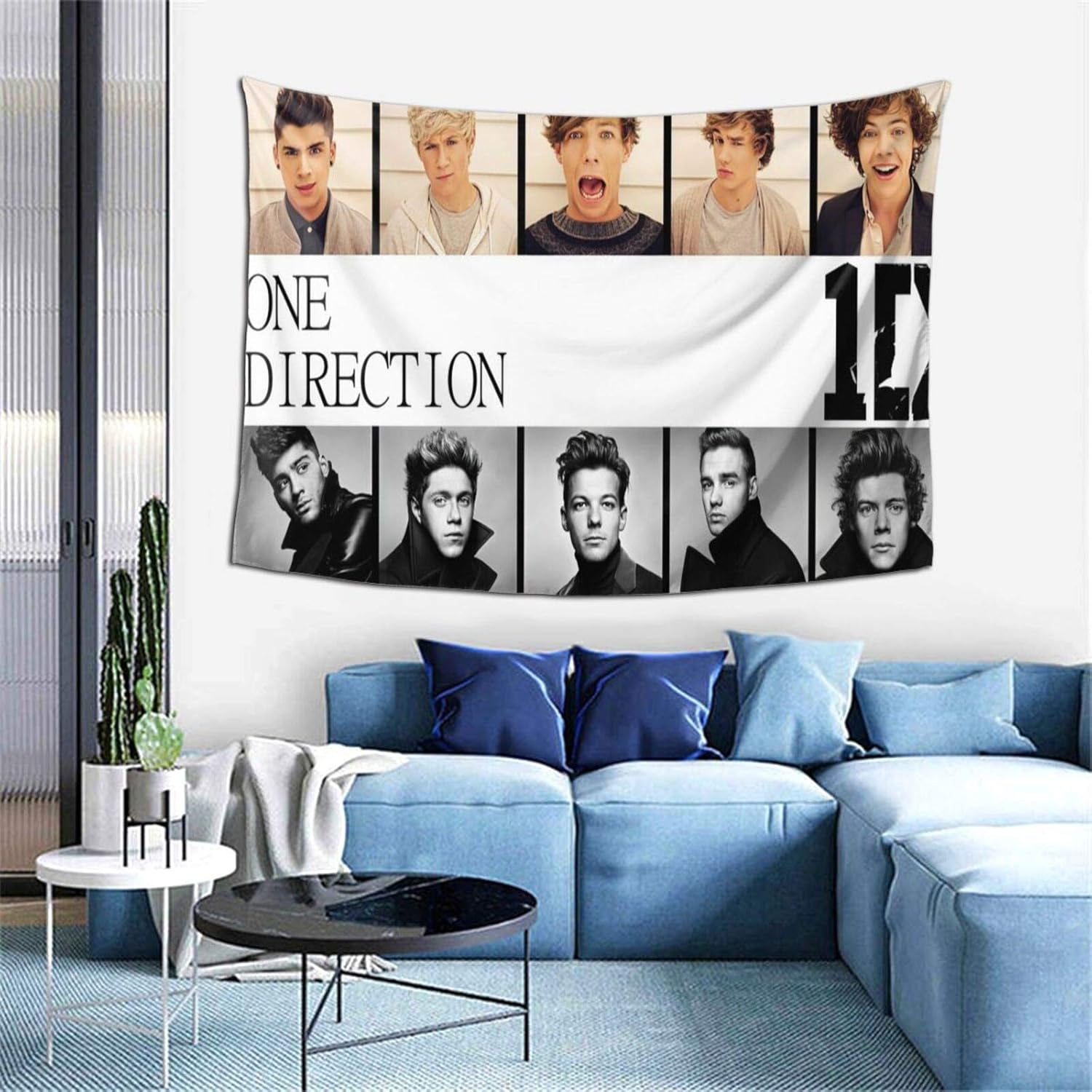 One Direction Ultra-Soft 3D HD Print Wall Hanging Tapestry Fashion Wall Home Art Home Living Room Bedroom Decorations for All Season 60x40 Inches