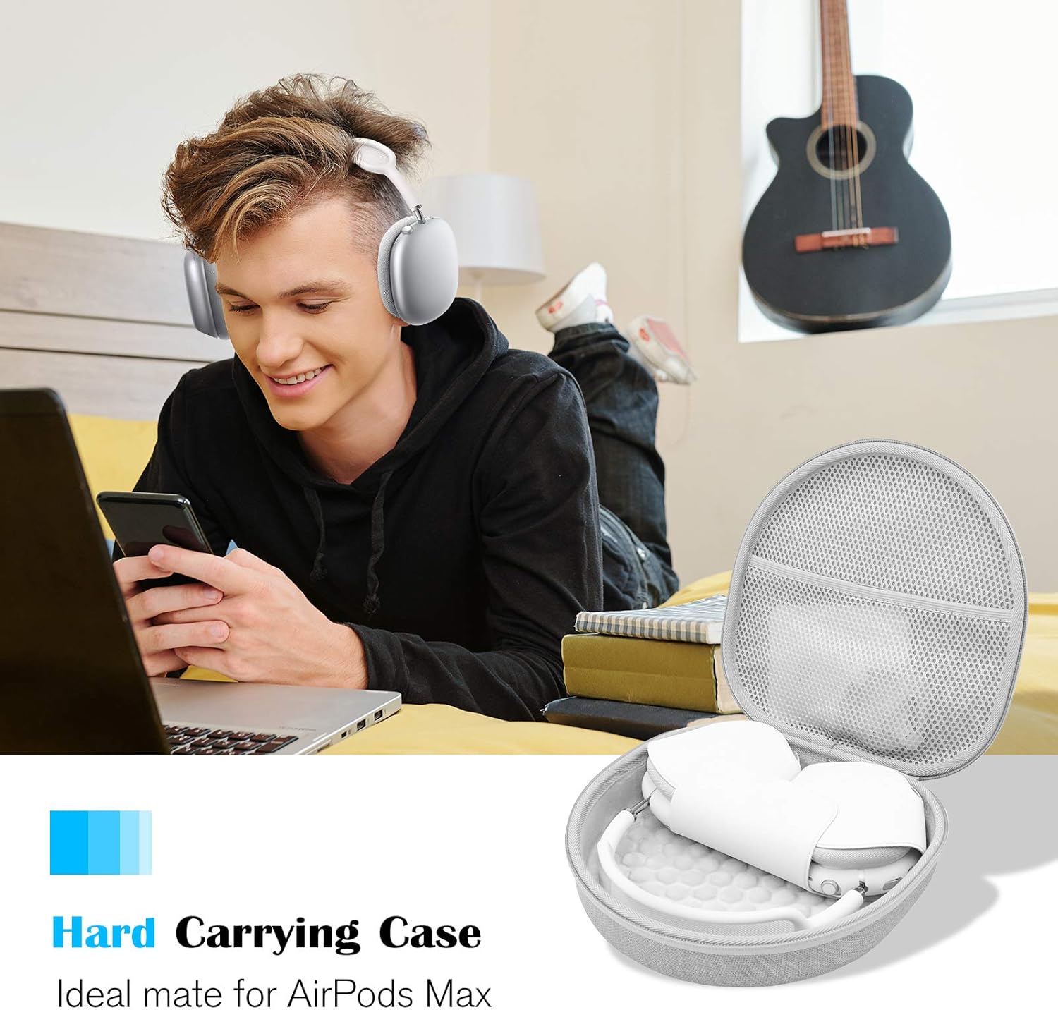 ProCase Case for AirPods Max 2020 Bundle with Storage Pouch for AirPods Earbuds