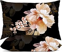 Vista 29 de YIYEA Juego de 2 fundas de almohada estándar de microfibra ultra suave de doble cepillado, fundas de almohada estándar, fundas de almohada florales