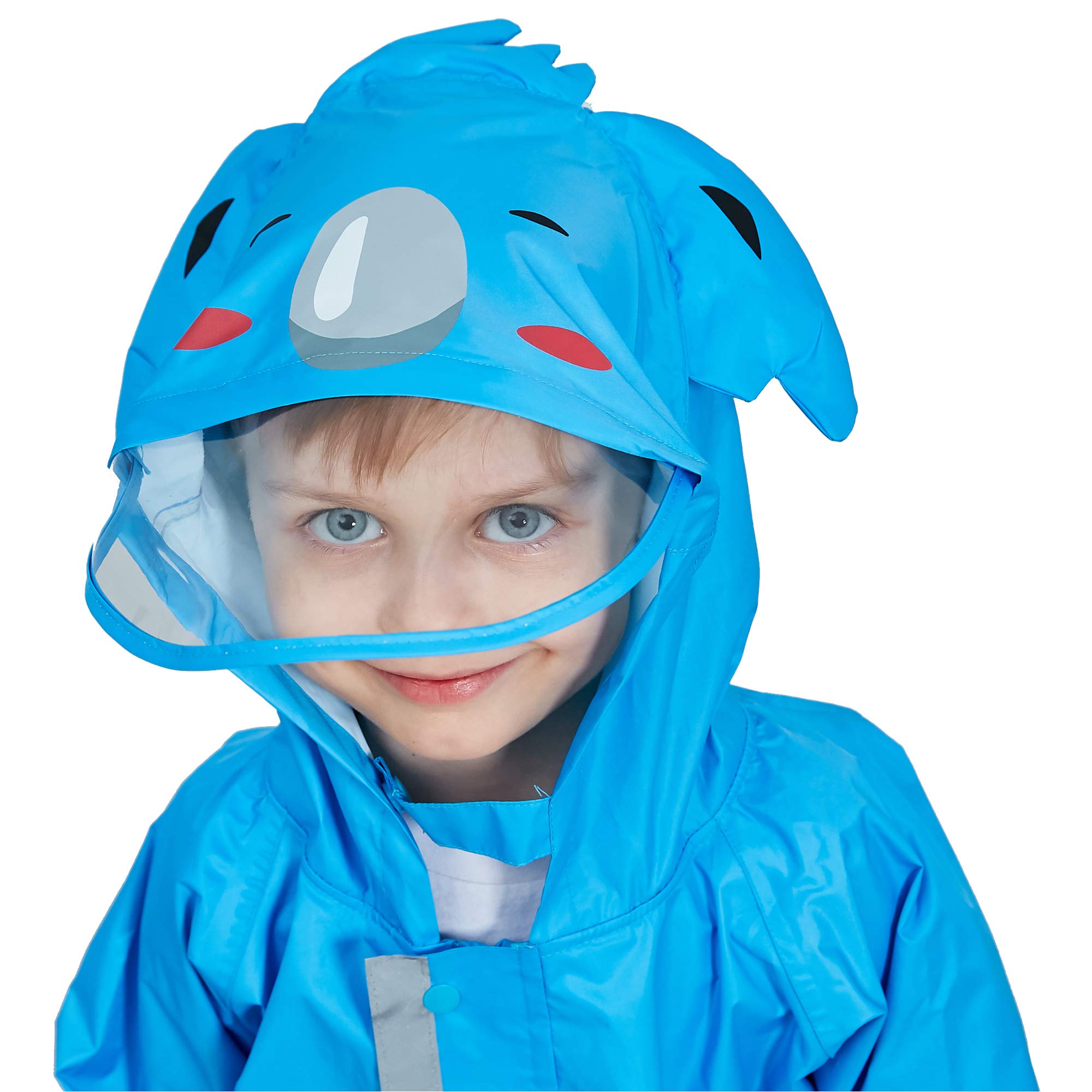 JinBei Imperméable Enfant Garcon Fille Avec Capuche Velo Complet Animal Combinaison Sport Manteaux Protection Poncho Pantalon Respirant Randonnée Pluie Unisexe 3-10 Ans