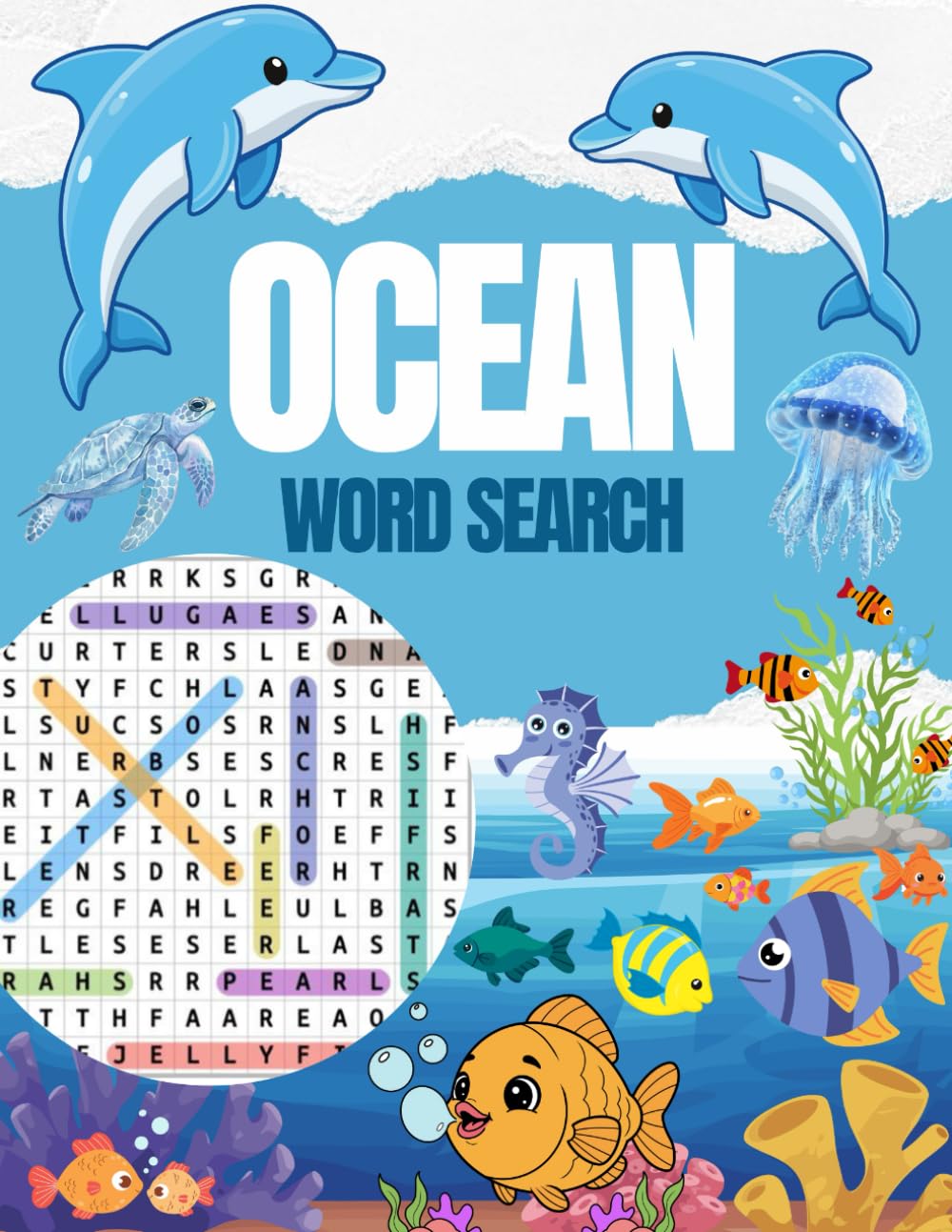Ocean Word Search: Fun and Educational Word Puzzles in the World of the Ocean for Kids
