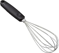 GoodCook 10.5-Inch Balloon Whisk Stainless Steel Wires Red Handle - Durable Mixing Baking Tool