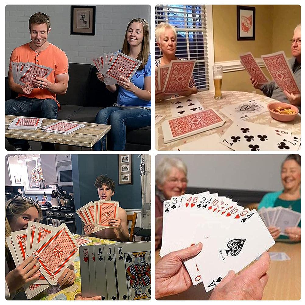 Giant Playing Cards, Large Playing Cards 12cm x 17cm Poker Deck for Family Party Games BBQs, Indoor & Outdoor Fun, Halloween - Image 3