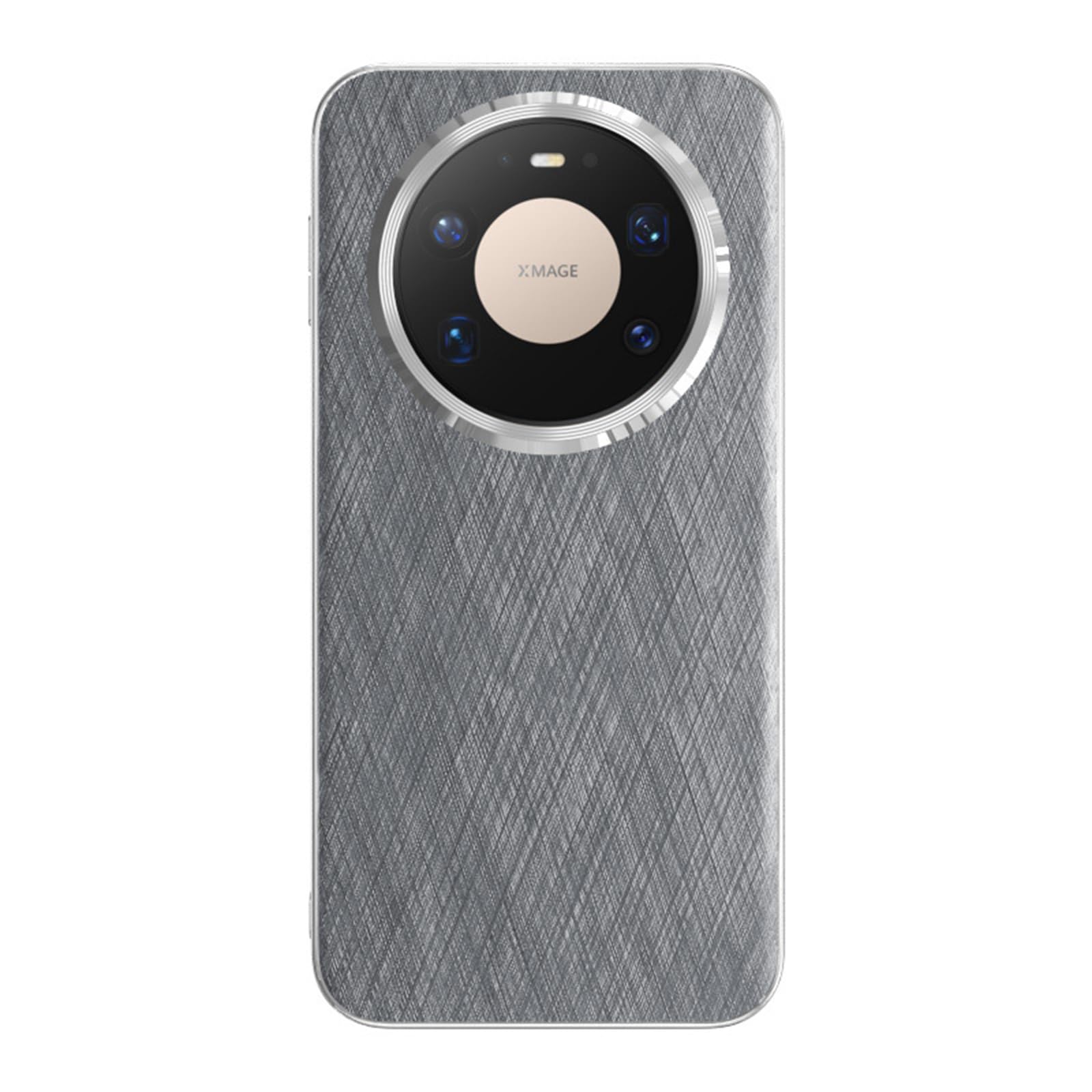 Coque Huawei Mate 80 Pro antichute mince en cuir gris et cadre robuste