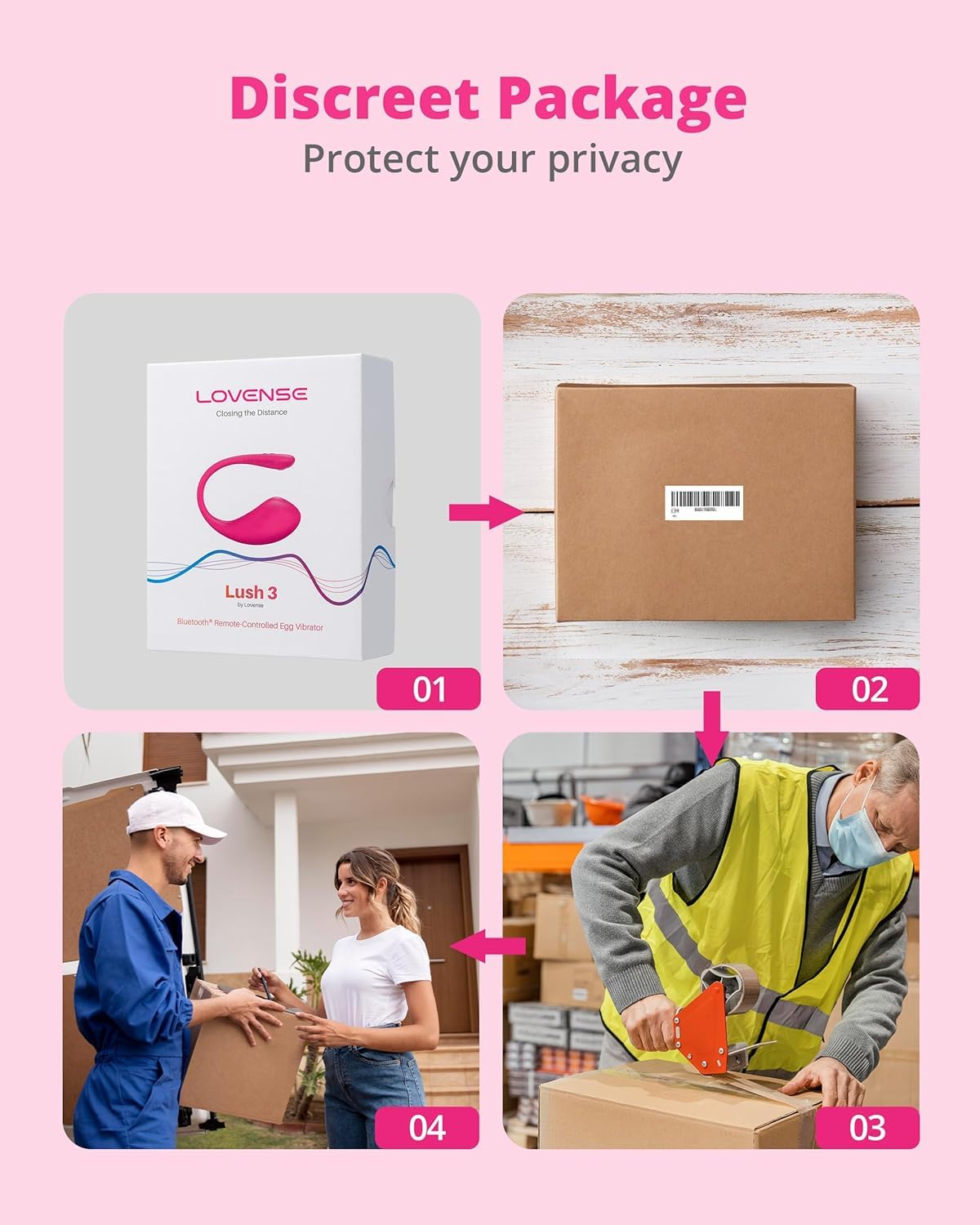 LOVENSE Lush 3 Vibrador Control Remoto App, Estimulador de Punto G Femenino | Huevo Vibradorador Mujer con Mando a Distancia, Patrones de Vibración Personalizados Llimitados, Juguetes Eróticos para Ella