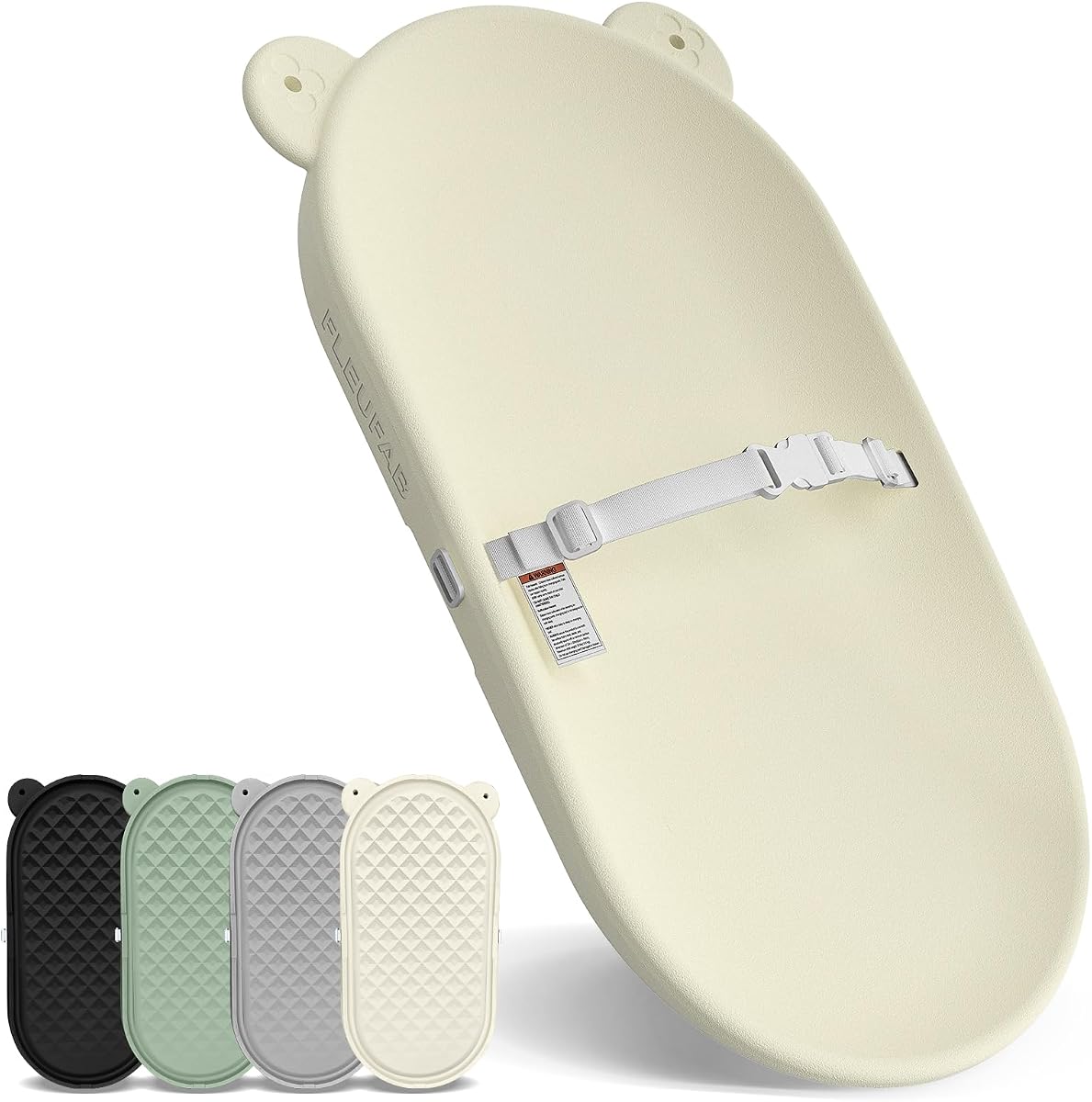 Baby Changing Pad, EVA Waterproof Non-Slip Portable Mat, Oat | Waterproof EVA Surface, Non-Slip Base, Adjustable Strap, Portable, Easy Wipe Clean, Skin-Friendly, Ideal for New Parents