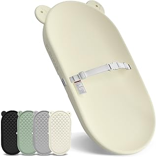 Baby Changing Pad, EVA Waterproof Non-Slip Changing Table Pad with Adjustable Strap for Dresser Changing Table Nursery, Portable Diaper Changing Pad, Oat