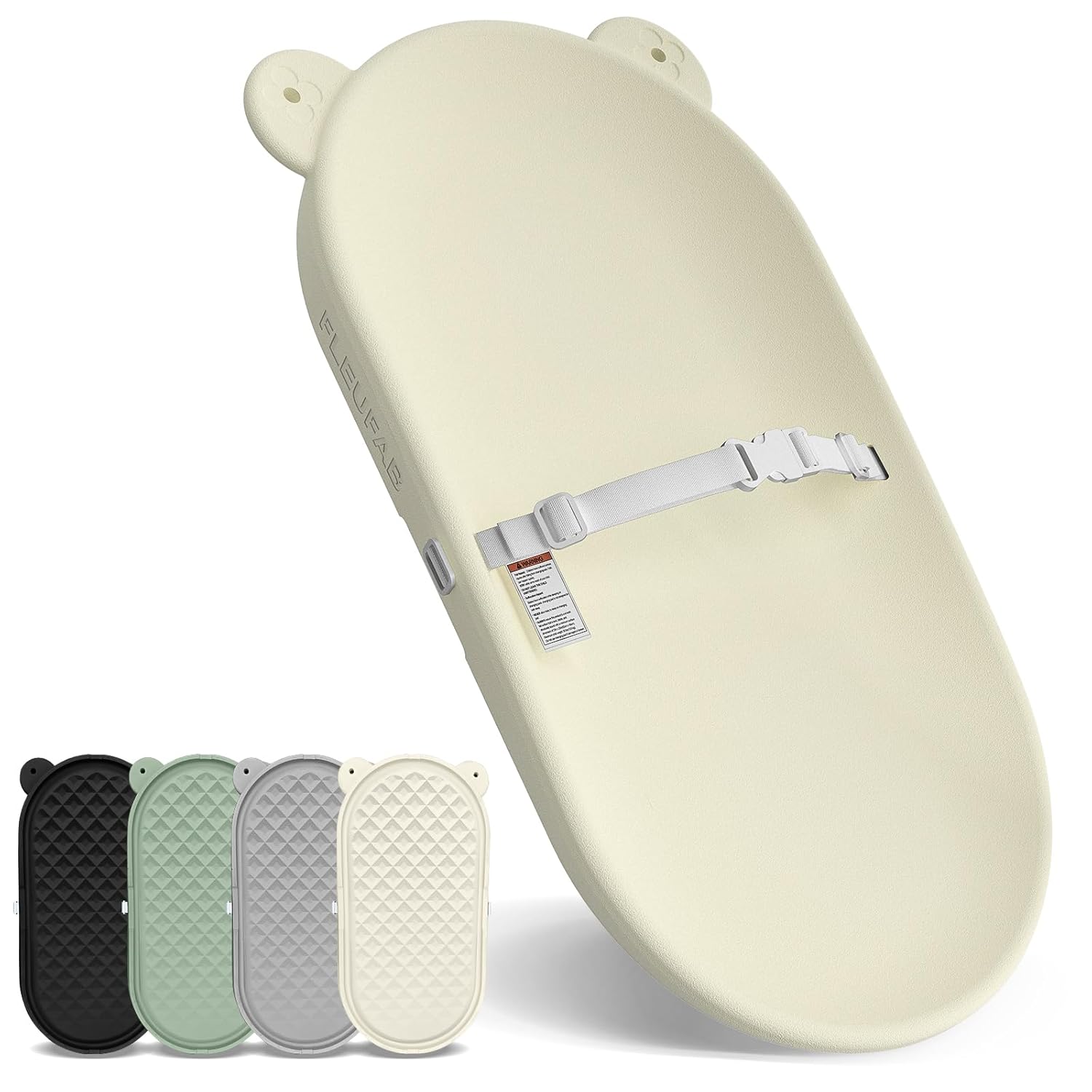 Baby Changing Pad, EVA Waterproof Non-Slip Changing Table Pad with Adjustable Strap for Dresser Changing Table Nursery, Portable Diaper Changing Pad, Oat