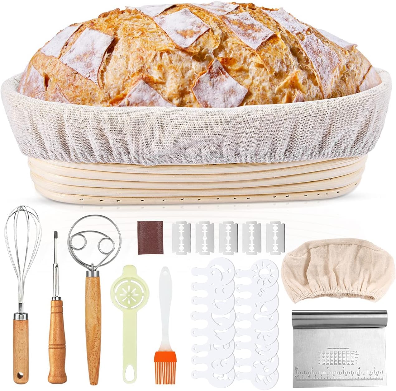 Familybox Bread Bin Set, 31Piece Proofing Baskets for Baking Bread