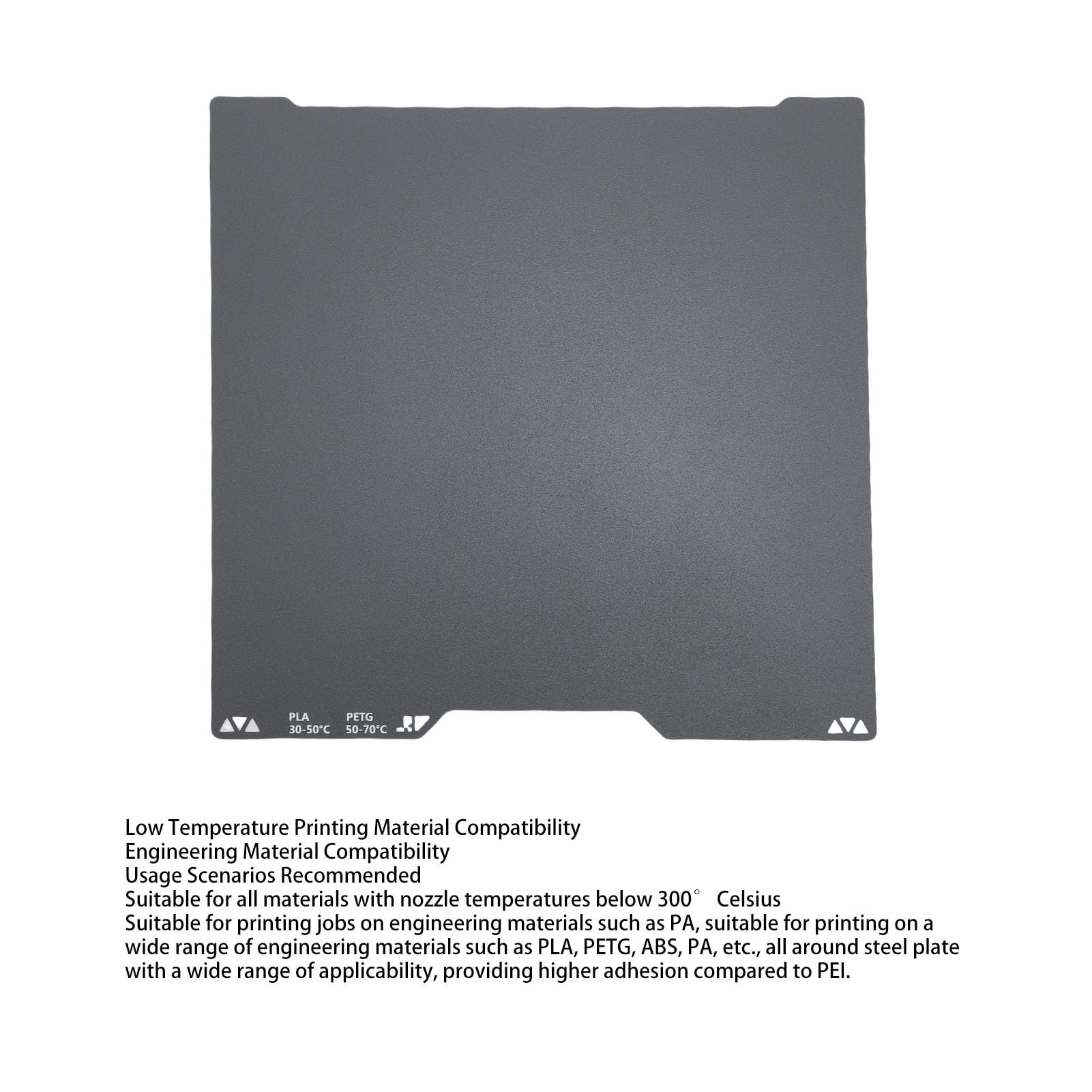 Placa de Construcción 3D Flexible Doble Cara Compatible con PLA PETG ABS para Impresoras de Resina Reemplazo Build Plate 347x355