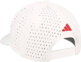 adidas Men's Hydrophobic 2.0 Tour Golf Hat, White/Collegiate Navy/Red, One Size