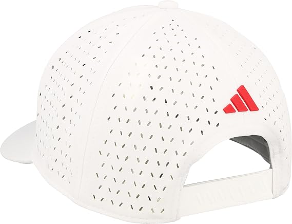 adidas Men's Hydrophobic 2.0 Tour Golf Hat, White/Collegiate Navy/Red, One Size