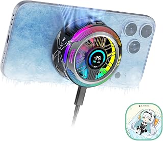 Black Shark 6 Pro Magnetic Phone Cooler - 35W Cooling, RGB LED Display, MagSafe Compatible