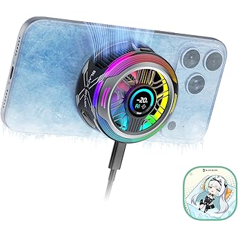 Black Shark Magnetic Phone Cooler 6 Pro - Smart Display, Magnetic Ring Plate, Addressable RGB LED, APP Controlled Cooling Fan