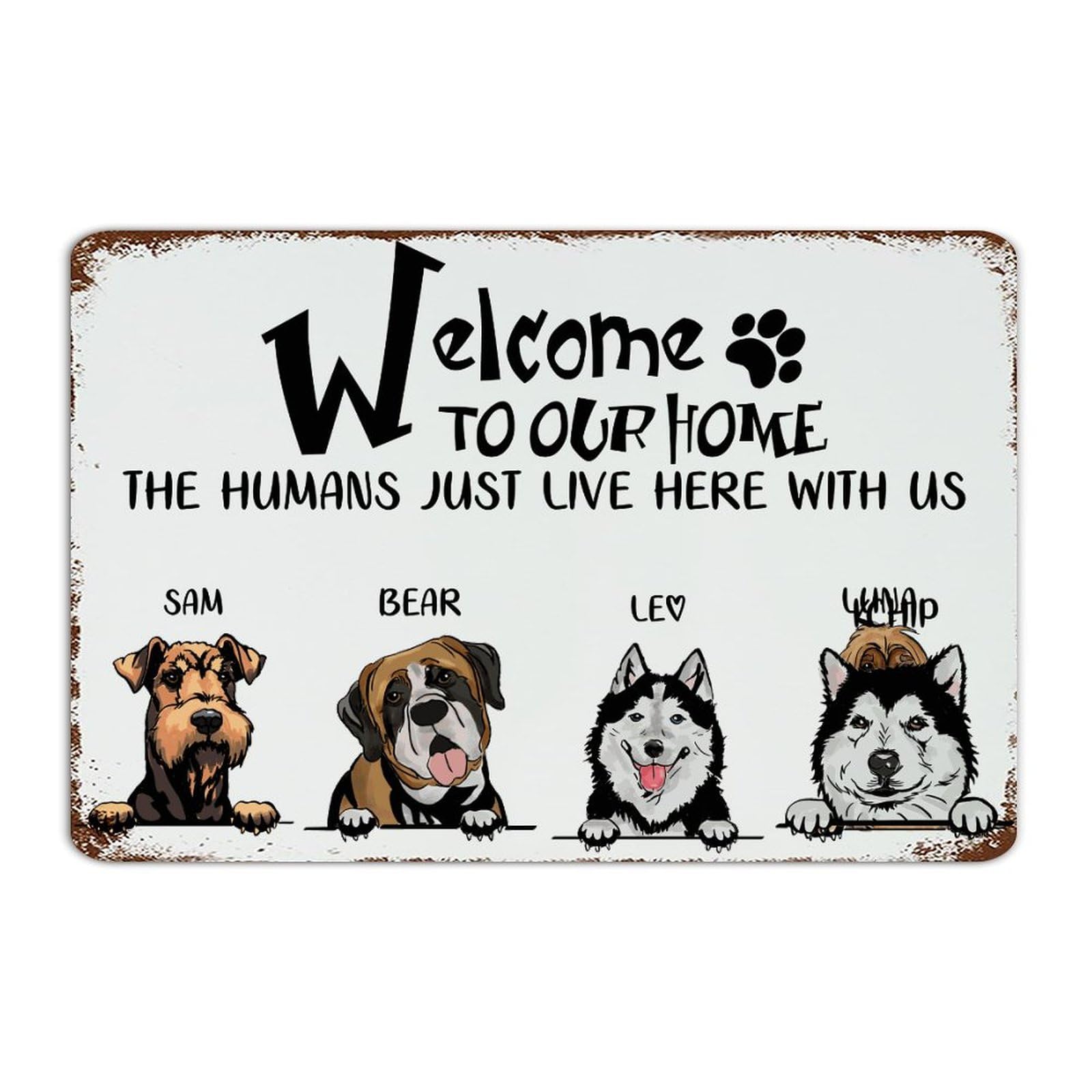 Plaque rétro en métal panneau en aluminium pour personnaliser sa maison